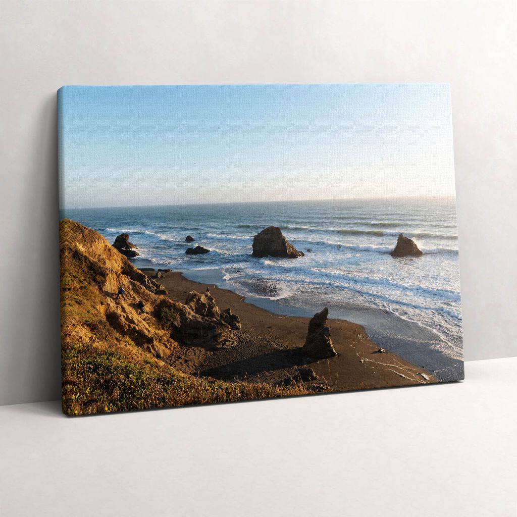 Landschaft am Meeresufer – Leinwandbild Wandbild – 80x60 cm – Leinwandbilder – Wandbilder – Schlafzimmer – Flur