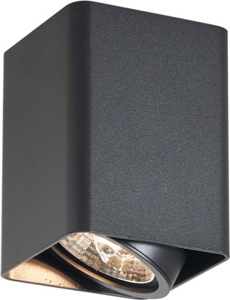 QAZQA - Design Design-AufbauWand Spot I Spotlight I Deckenspot I Deckenstrahler I Strahler I Lampe I Leuchte Schwarz GU10 70mm Dreh- und Kippbar - ...