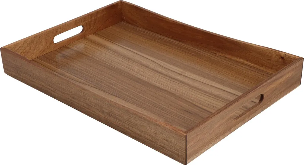 Vassoio Rettangolare SILO in Legno per Colazione a Letto 35x50x6 cm