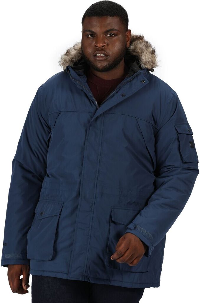 Regatta Winterjacke für Herren Wasserdicht mit Kapuze, Größe:L, Farbe:Bronze Mist