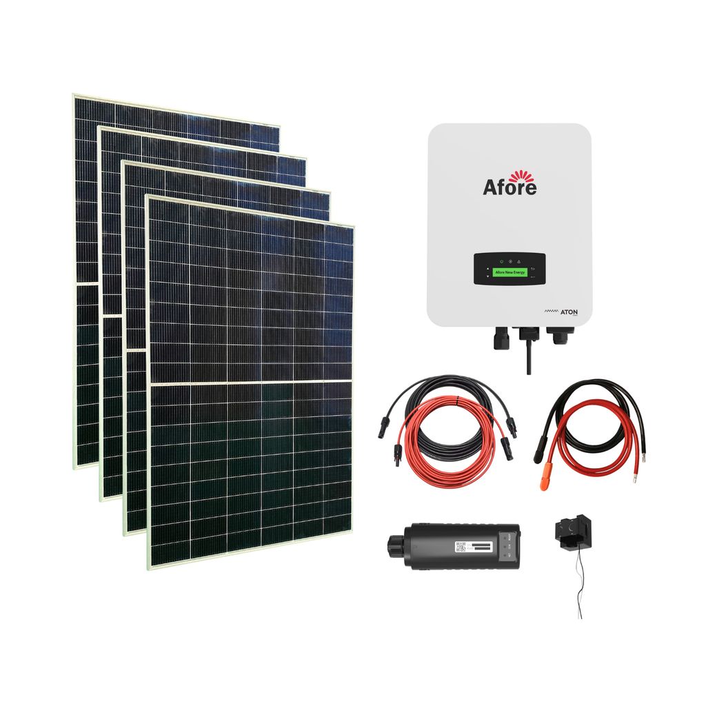 3640Wp/3kW Hybrid PV-Anlage | 8x JA Solar Module Bifazial 455Wp | Afore Hybrid Wechselrichter 1-Phasig LV | App & WiFi