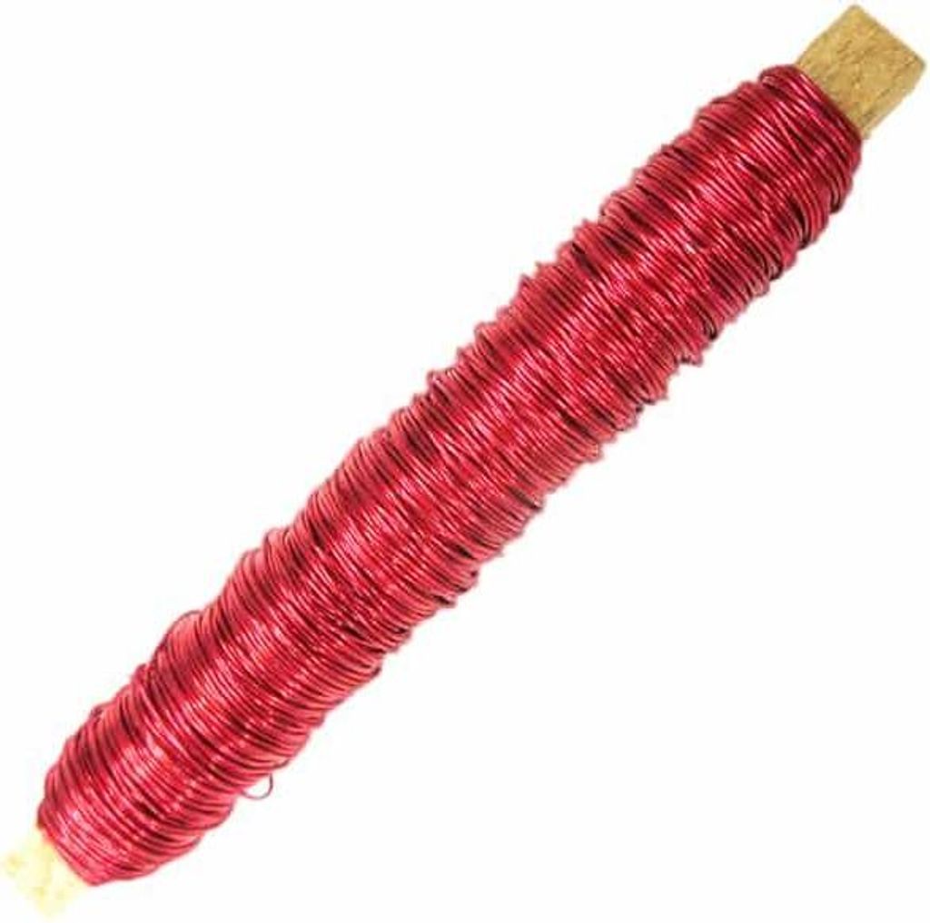 Dekodraht ZELMA, rot, 100g, 50m, Ø0,5mm - Starker Dekolackdraht
