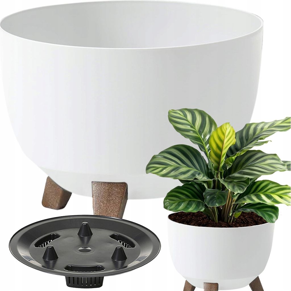 Lamela Blumentopf | Roma | Schüssel | Weiß | 33 cm Produktbild 