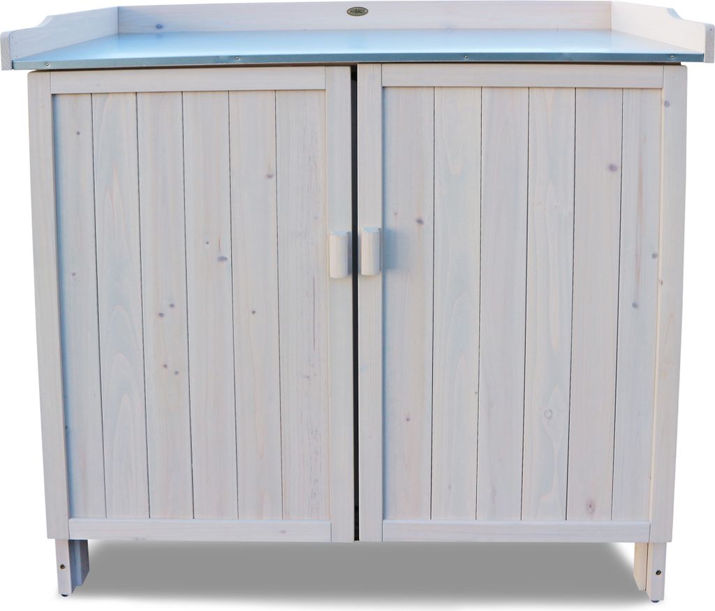 HABAU Gartentisch "Lino" mit Unterschrank, hellgrau