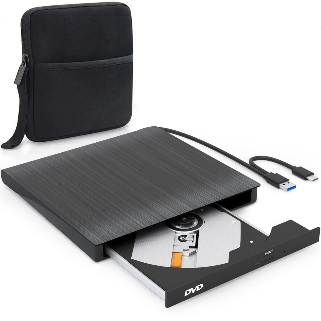 Strex Externe DVD Speler En Brander - Met Hoes - CD/DVD - Productafbeelding 