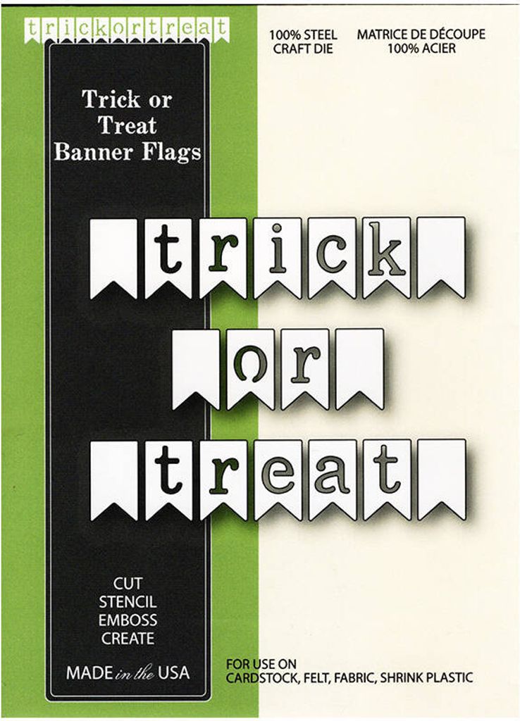 Stanzform Präge Stanzschablone Cutting Die - Poppystamps - Trick or Treat Banner Flags