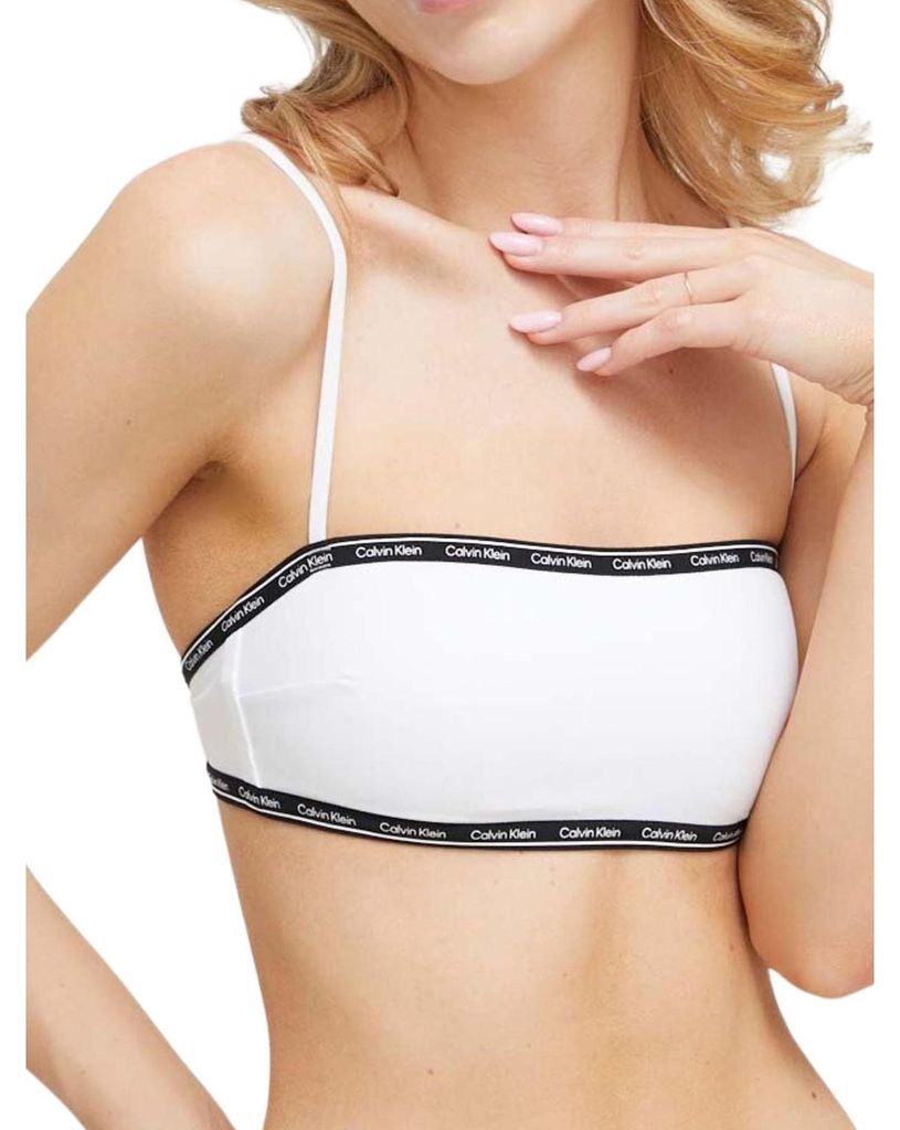 Calvin Klein - Bikini Oberteil für Damen NA983 (XS) (Weiß)