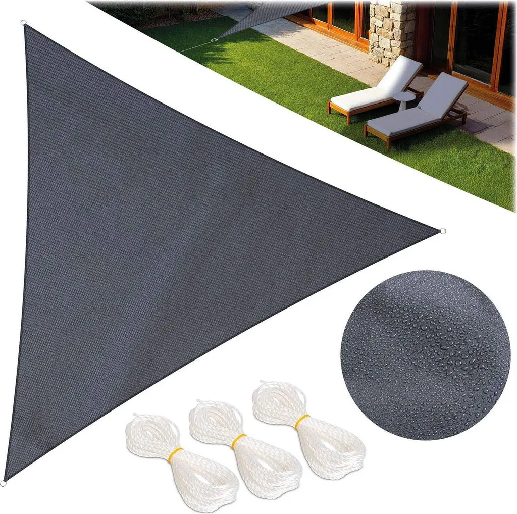 Vela ombreggiante triangolare 7m2 Plonos PL-886 grigio