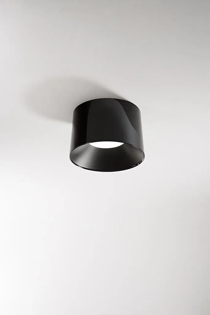 Suspension LED cylindrique en métal noir brillant 50 cm Perenz CCT