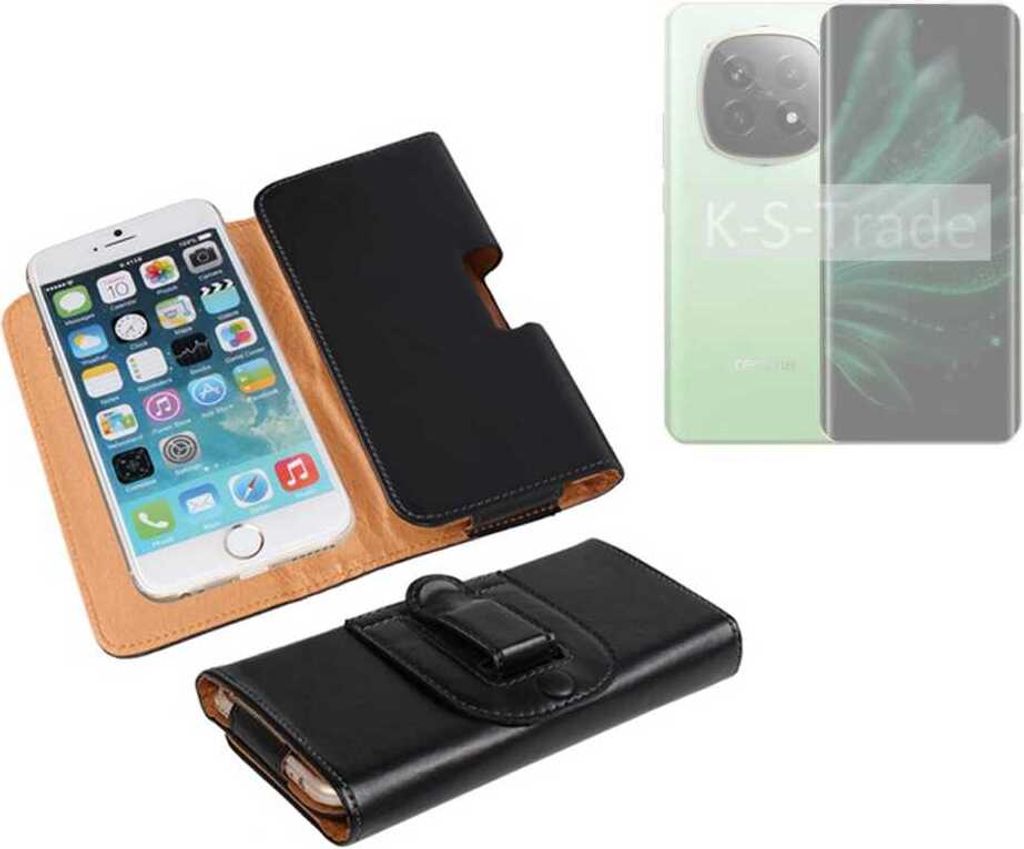 K-S-Trade Schützhülle Handyhülle kompatibel mit Realme P2 Pro 5G Holster Gürtel Tasche Schutzhülle Handy-Tasche Smartphone Case Seitentasche