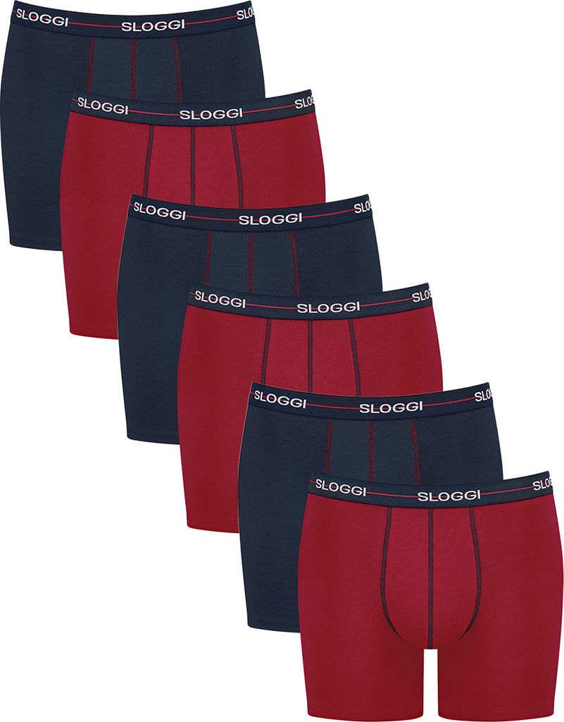 sloggi 6er Pack Start Long Short / Pant Extra weiches Taillenband, gedoppelte Verarbeitung im Schrittbereich, Lässiges Design