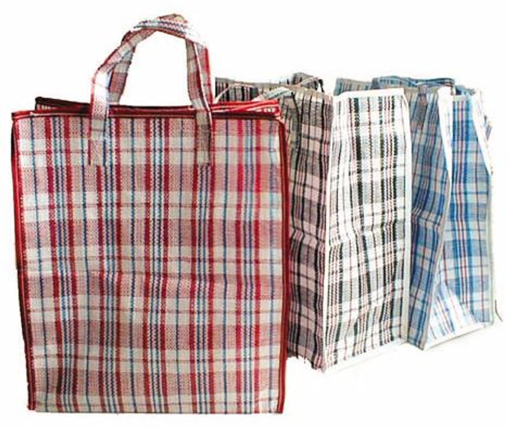 Tasche Einkaufstasche XL 40x45x18cm kariert Produktbild 