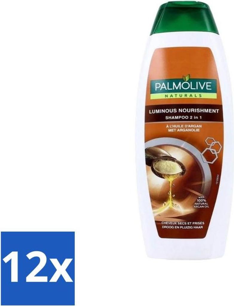 Palmolive Naturals – 2-in-1 Shampoo – Luminous Nourishment – Pflegend & Glänzend – 350 ml - Vorteilspack - 12 Stücke