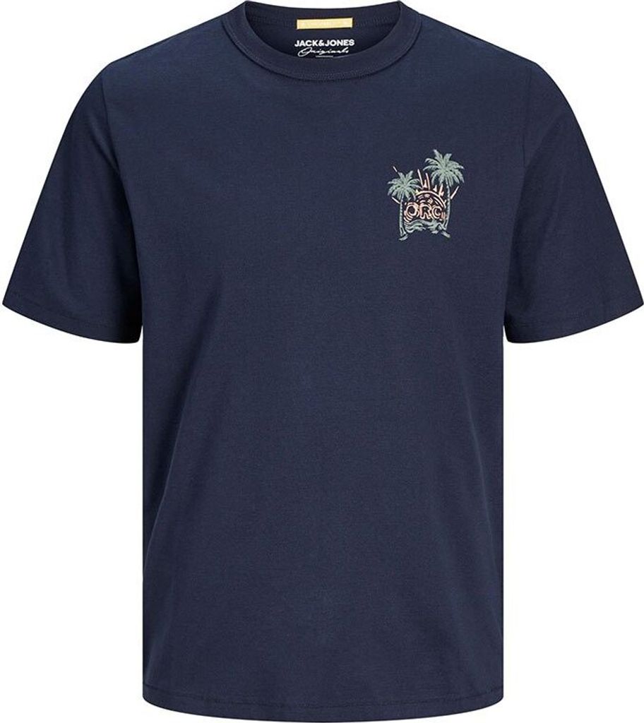 Jack & Jones Palm Back Dut Kurzarm-t-shirt Blau S Mann Blau S