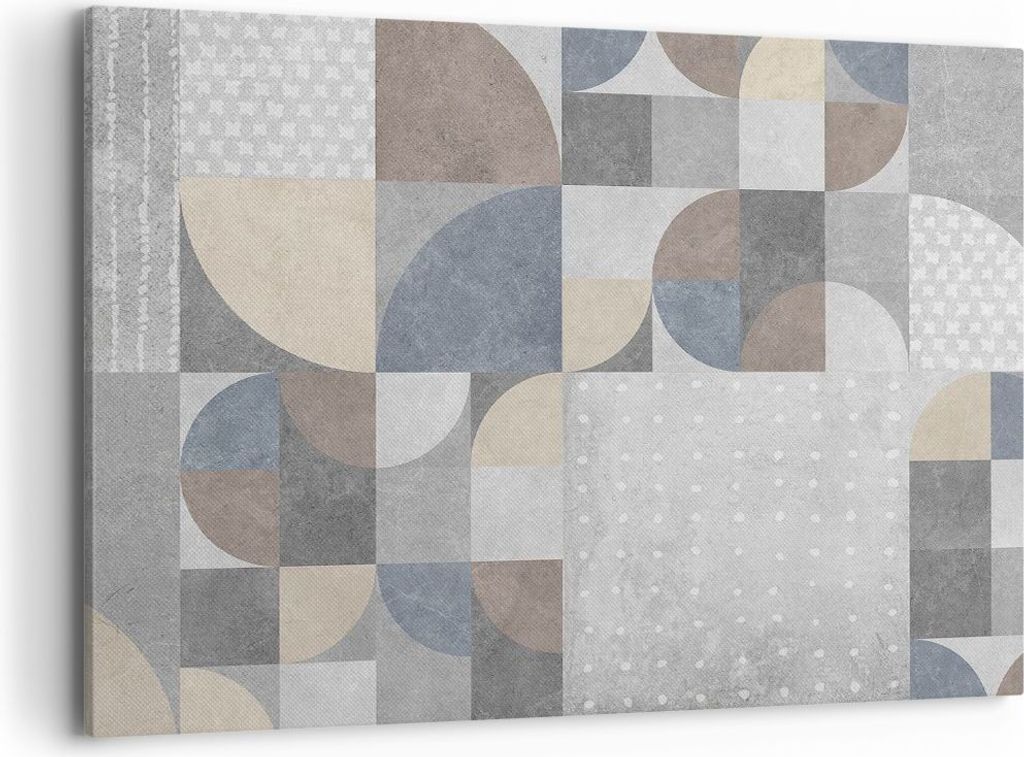 Bild auf Leinwand - Leinwandbild - Einteilig - Geometrie Kunst Stein - 100x70cm - Wand Bild - Wanddeko - Wandbilder - Leinwanddruck - Bilder - Wand...