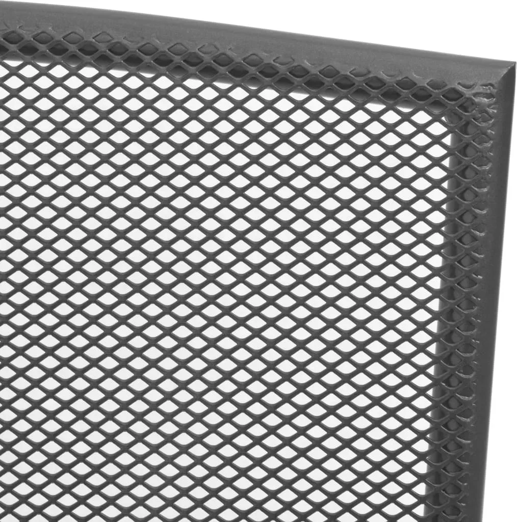 Chaises de jardin grises en acier : solution gain de place empilable - 4