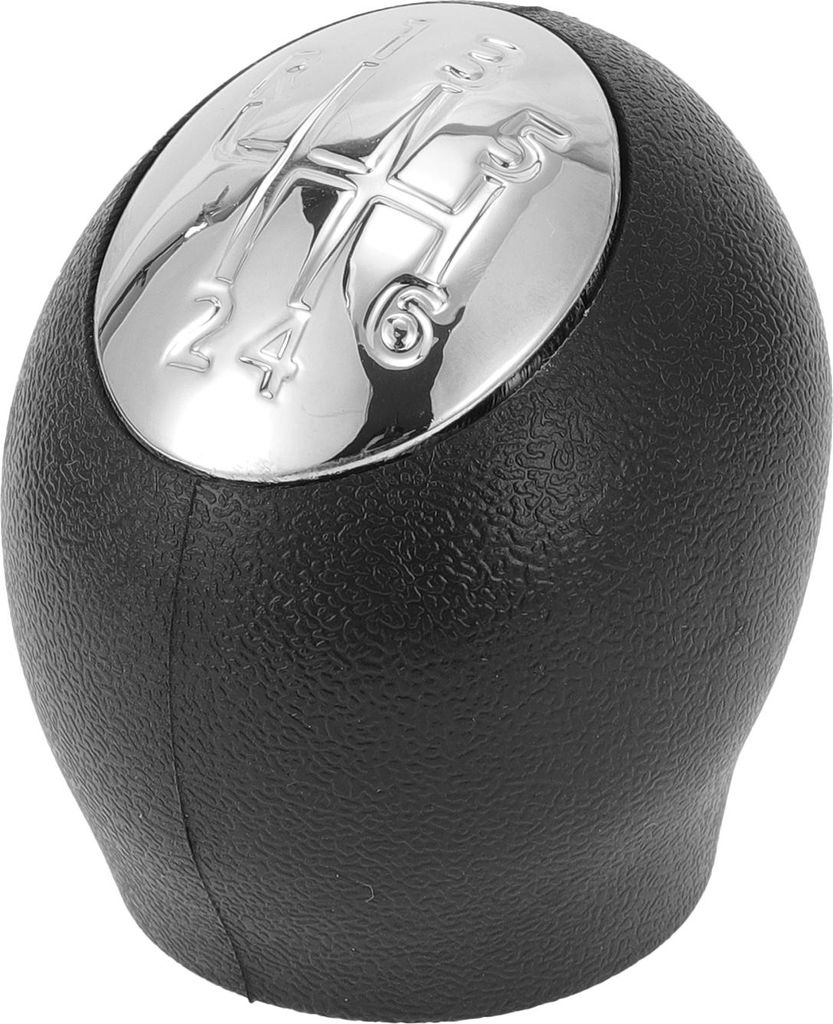 6-Gang-Schaltknauf für Renault Laguna Nr. 328650005R | Automatischer Getriebeschalthebel in Schwarz Chrom Silber Ton Kunststoff 1 Stück