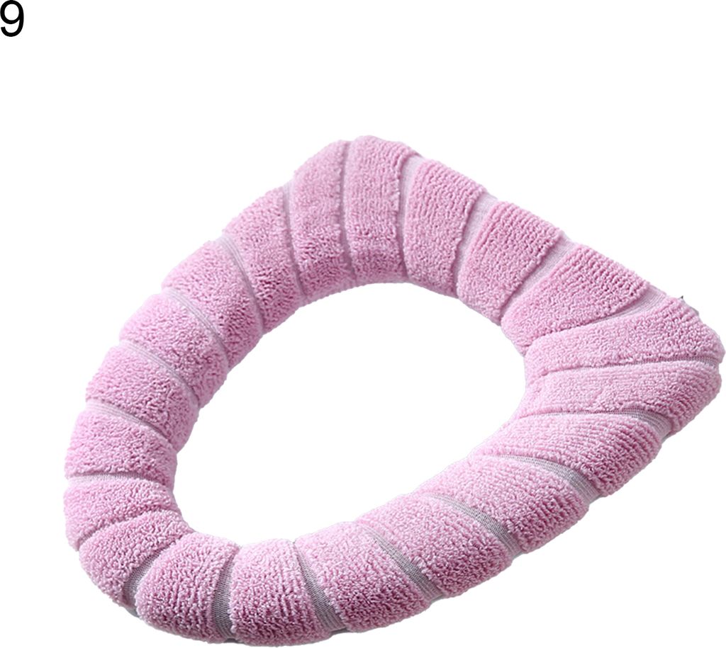 Sitzkissen weiche Textur Warm Stoff einfache Installation Toilette Deckel Cover Badezimmerlieferungen-9
