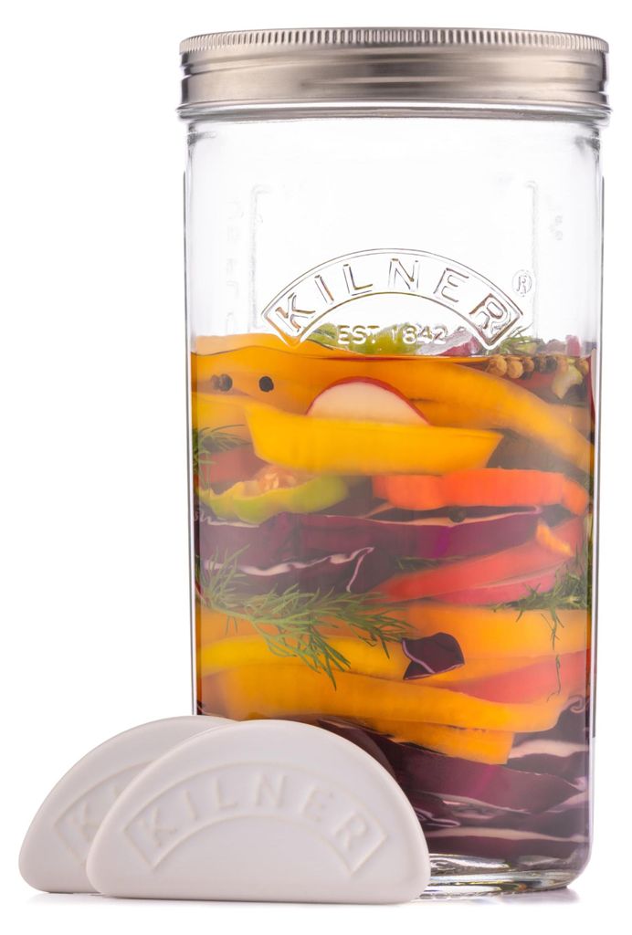 Kilner Fermentier Set | 1 Liter Glas mit Gärungsdeckel | Produktbild 