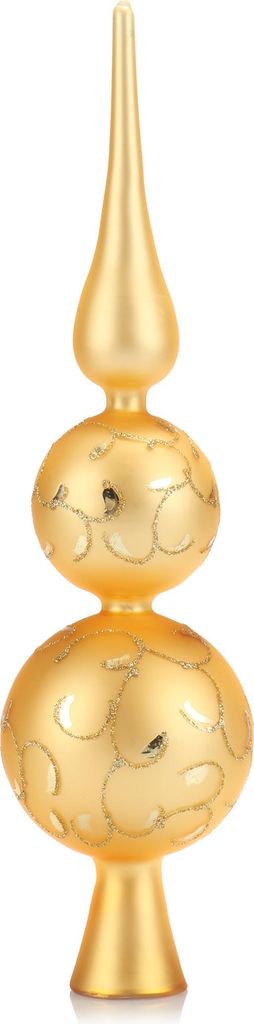 com-four Weihnachtsbaumspitze glänzend - Christbaumspitze aus Glas für Weihnachten - Tannenbaumspitze dekoriert für den Christbaum