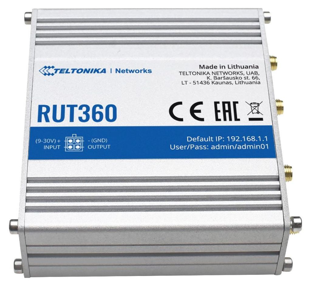 Teltonika RUT360 Routeur de réseau cellulaire Image du produit 