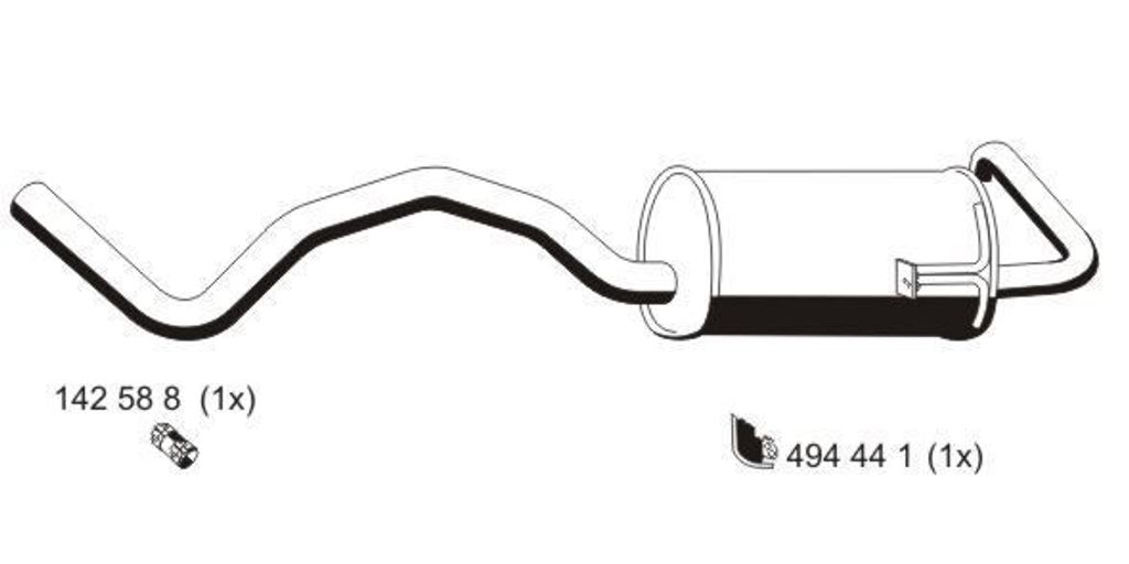 ERNST 530125 Endschalldämpfer für RENAULT MEGANE II Coupé-Cabriolet (EM0/1) Auspuff