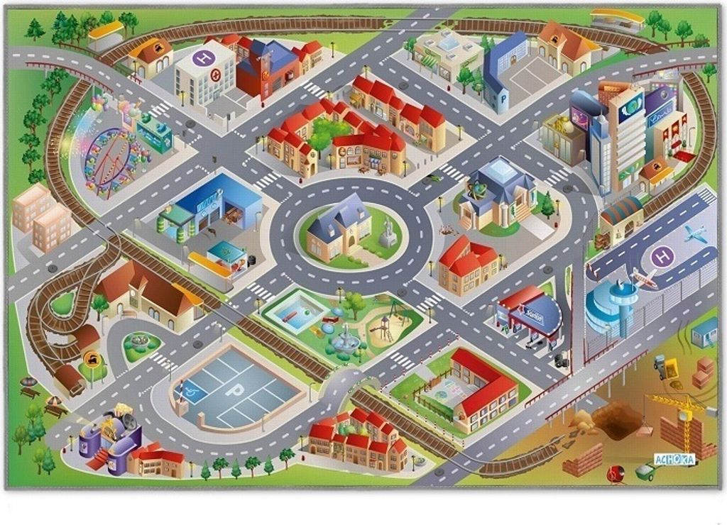 Marko Kinderteppich Ultra Soft, City, 75x112cm Produktbild 