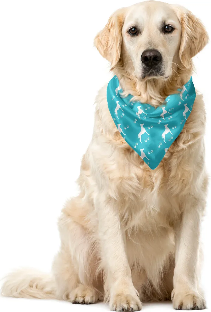 Sciarpa Cane ABAKUHAUS Turchese - Bandana Morbida 55x55 cm per Cani