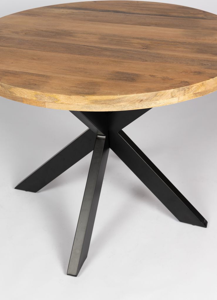 Zita Home Esstisch 110cm rund echtes Massivholz mit Produktbild 6