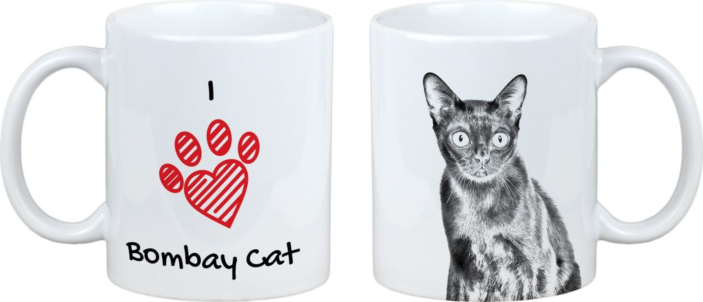Bombay - Tasse mit Katze, entzückende Tasse mit Grafik, Geschenk mit Ihrem Foto von der Marke Art-Dog
