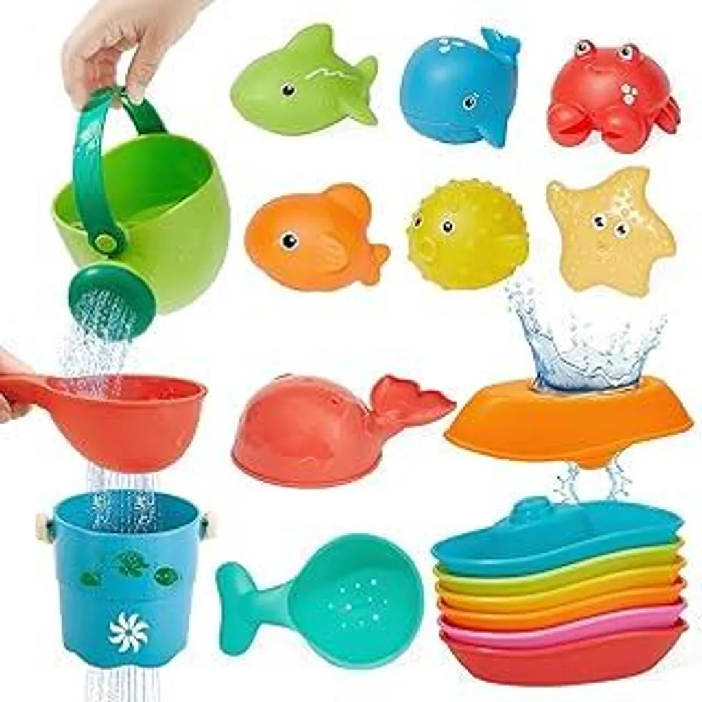 Set Educativo Bagnetto 16 Pezzi: Giochi Montessori 1-4 Anni Antimuffa