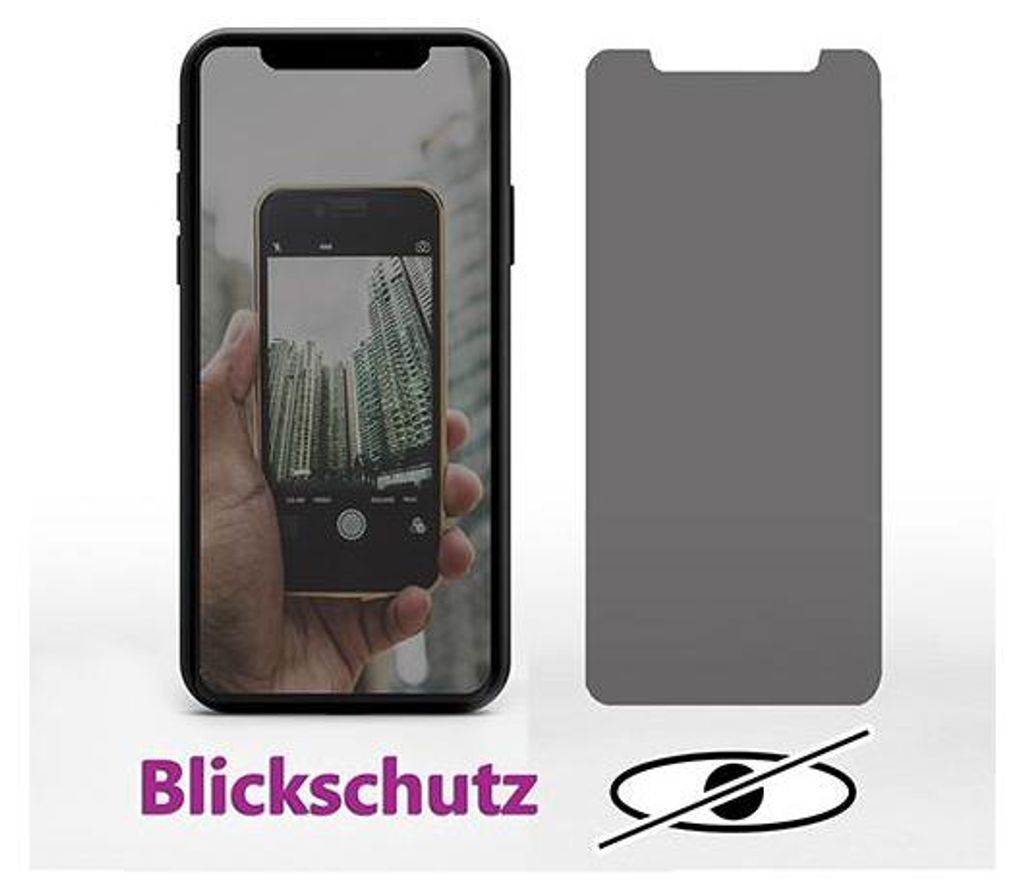 2x iPhone XS MAX Anti Spy Privacy Blickschutz Schutzglas Produktbild 