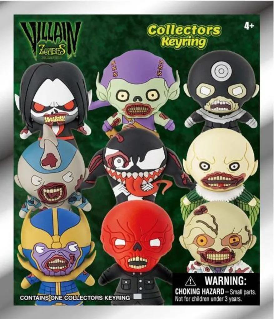 Collection Marvel Zombies : Display 24 Pendentifs 3D PVC pour Sac et Clés