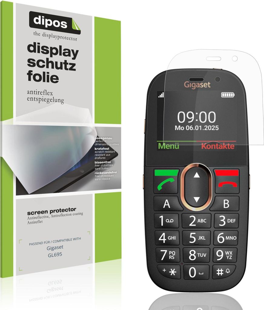 4x Schutzfolie für Gigaset GL695 matt Displayschutzfolie Folie Display Schutz dipos