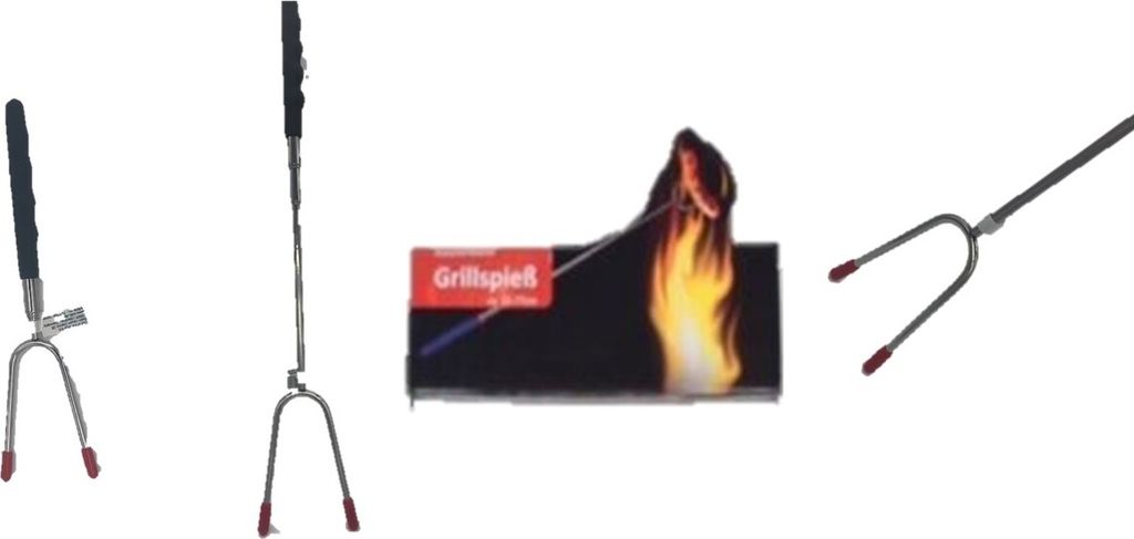 Ausziehbare Camping-Sticks zum Marshmallow-Braten, langlebige Edelstahl-Ausrüstung, Grillspieße mit isolierten Griffen, Teleskop-Gabeln, Hot Dogs...