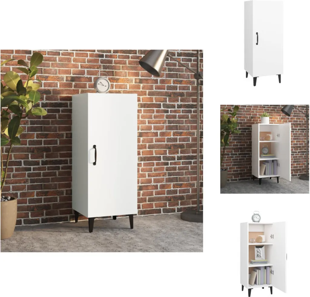 VidaXL Credenza Bianca 34,5x34x90 cm | Mobiletto Multiuso Salvaspazio