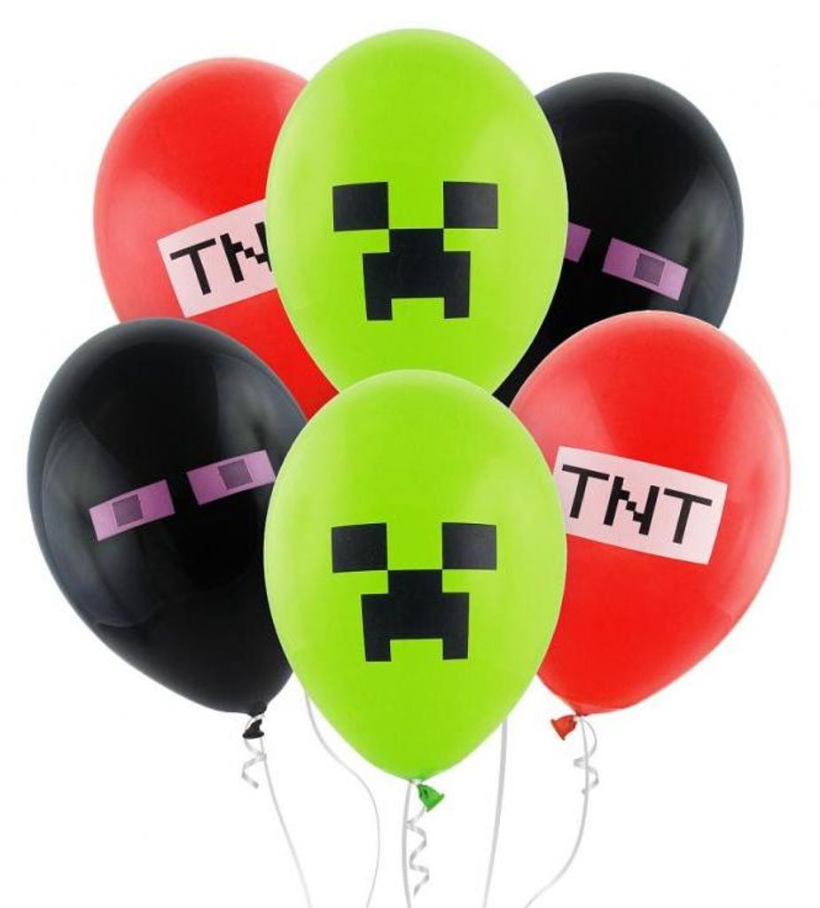 Balony lateksowe Gemar, Klocki Minecraft, Premium, 30 cm, 6 Zdjęcie produktu 