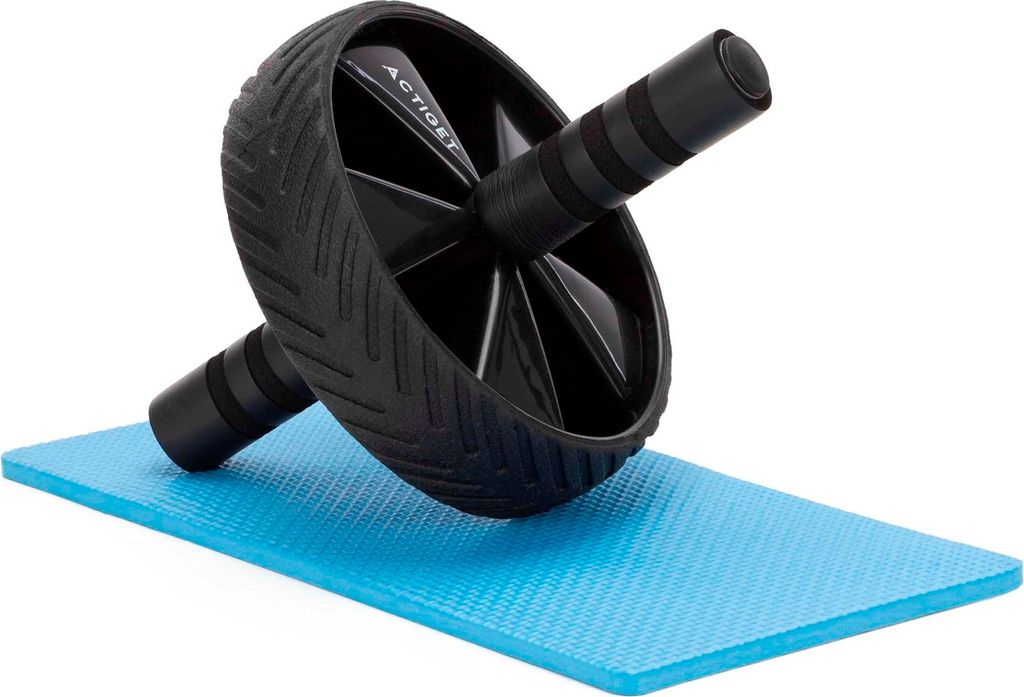 ACTIGET Bauchmuskel-Trainingsrad Ab Roller Wheel + Trainingsmatte Fitness