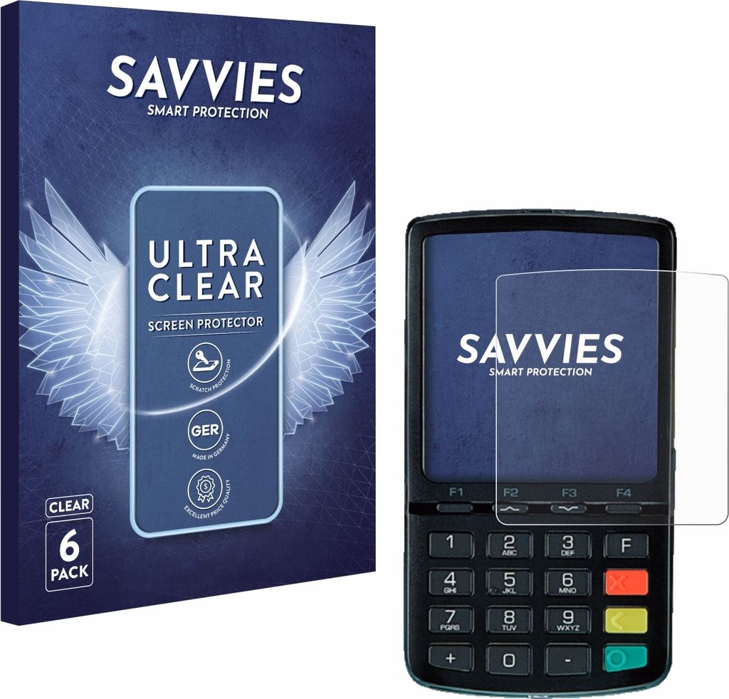 6x Für ingenico Link/2500 Schutzfolie Savvies Displayschutz Produktbild 