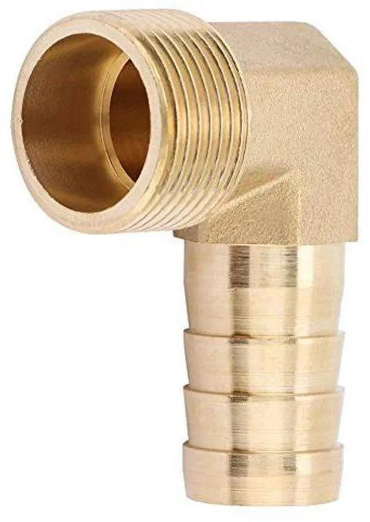 Coudé laiton G3/4" mâle cannelé 19mm - Connecteur air/eau industriel