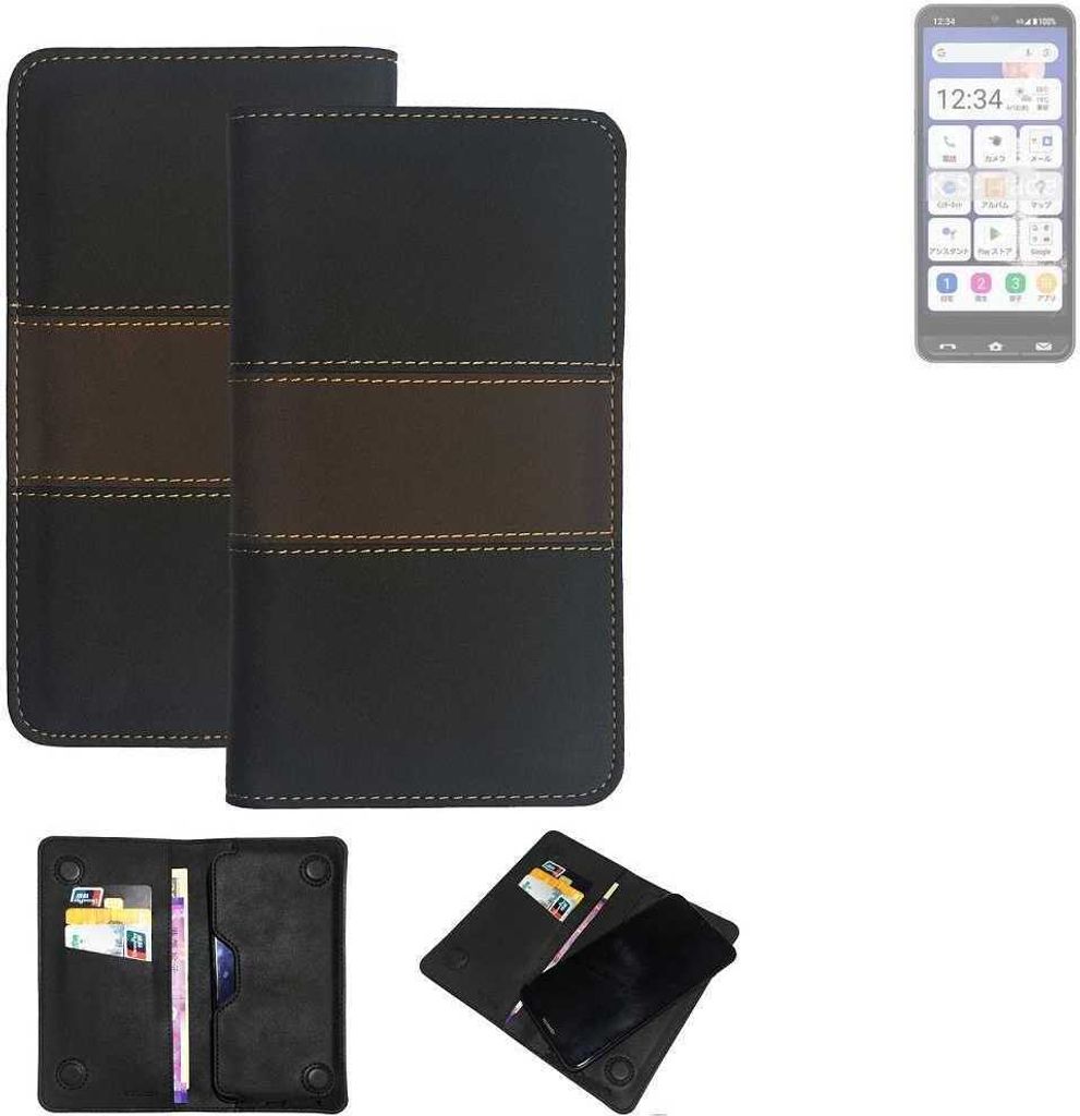 K-S-Trade Hülle Handyhülle kompatibel mit Sharp Basio Active2 Schutzhülle Walletcase Bookstyle Tasche Schutz Case Handytasche Wallet Cover