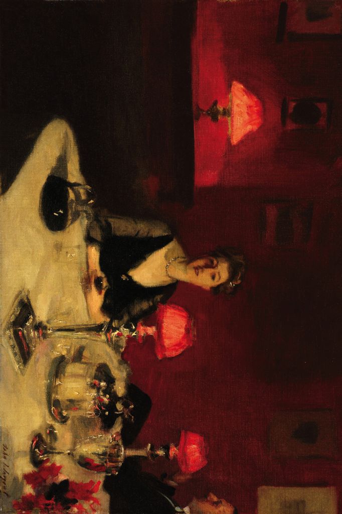 John Singer Sargent Kunstdruck Bild - Le Verre De Porto, A Dinner Table At Night, 1884 (120 x 180 cm)