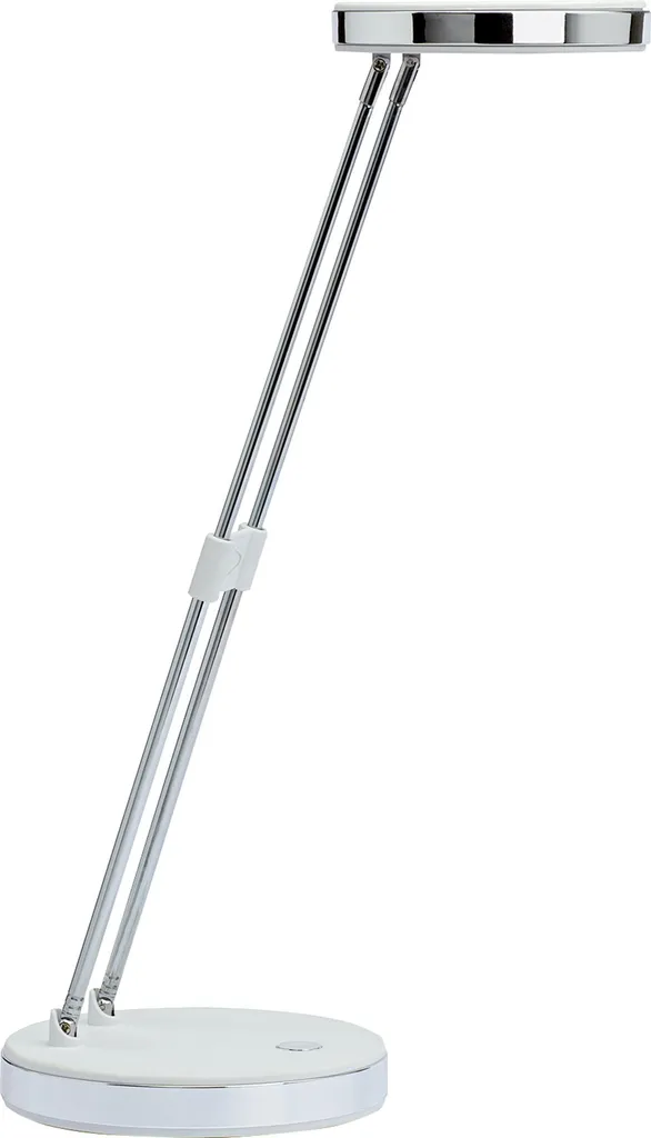 Lampe de bureau LED MAULpuck lumière du jour 6500K avec socle blanc MAUL