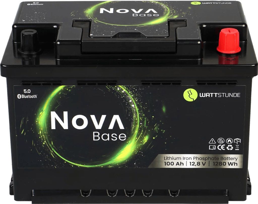 WATTSTUNDE NOVA Base Batterie 12,8 V 100 Ah 1280 Wh LiFePO4 Image du produit 