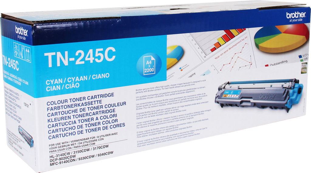 Brother TN-245C, 2200 Seiten, Cyan, 1 Stück(e) Produktbild 