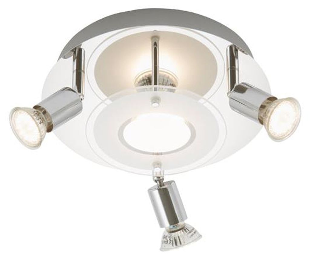 LED stropné svetlo reflektor 4xGU10 3000K Ø25cm 12W kov Obrázok produktu 
