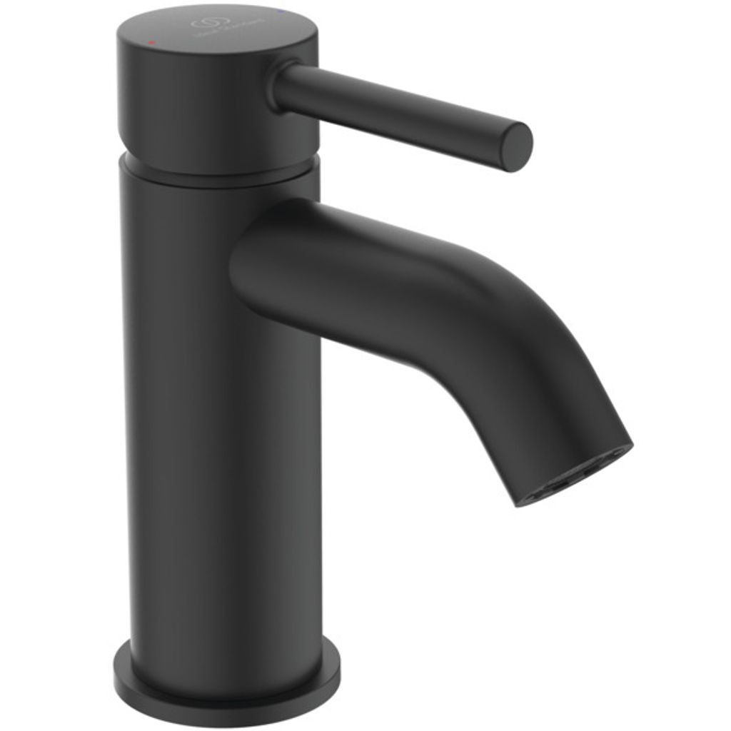 Ideal Standard Waschtischarmatur Ceraline ohne Ablaufgarnitur, Ausladung 100mm BC268XG Schwarz