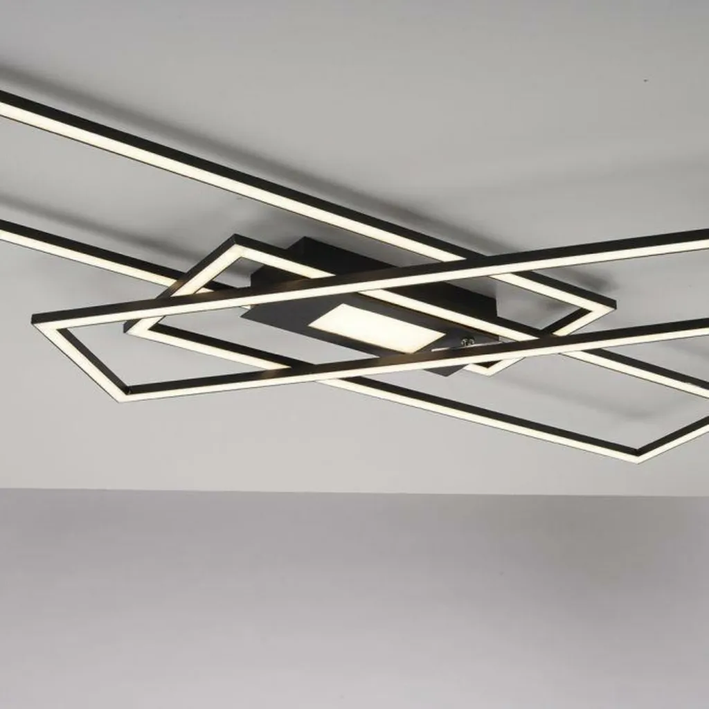 Lampada Soffitto LED 99cm Nera Dimmerabile Telecomando 230V - 10