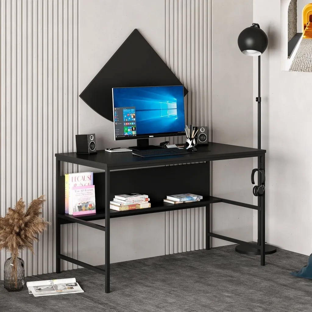Bureau noir Greta 7041 : fini les bureaux fragiles et encombrants