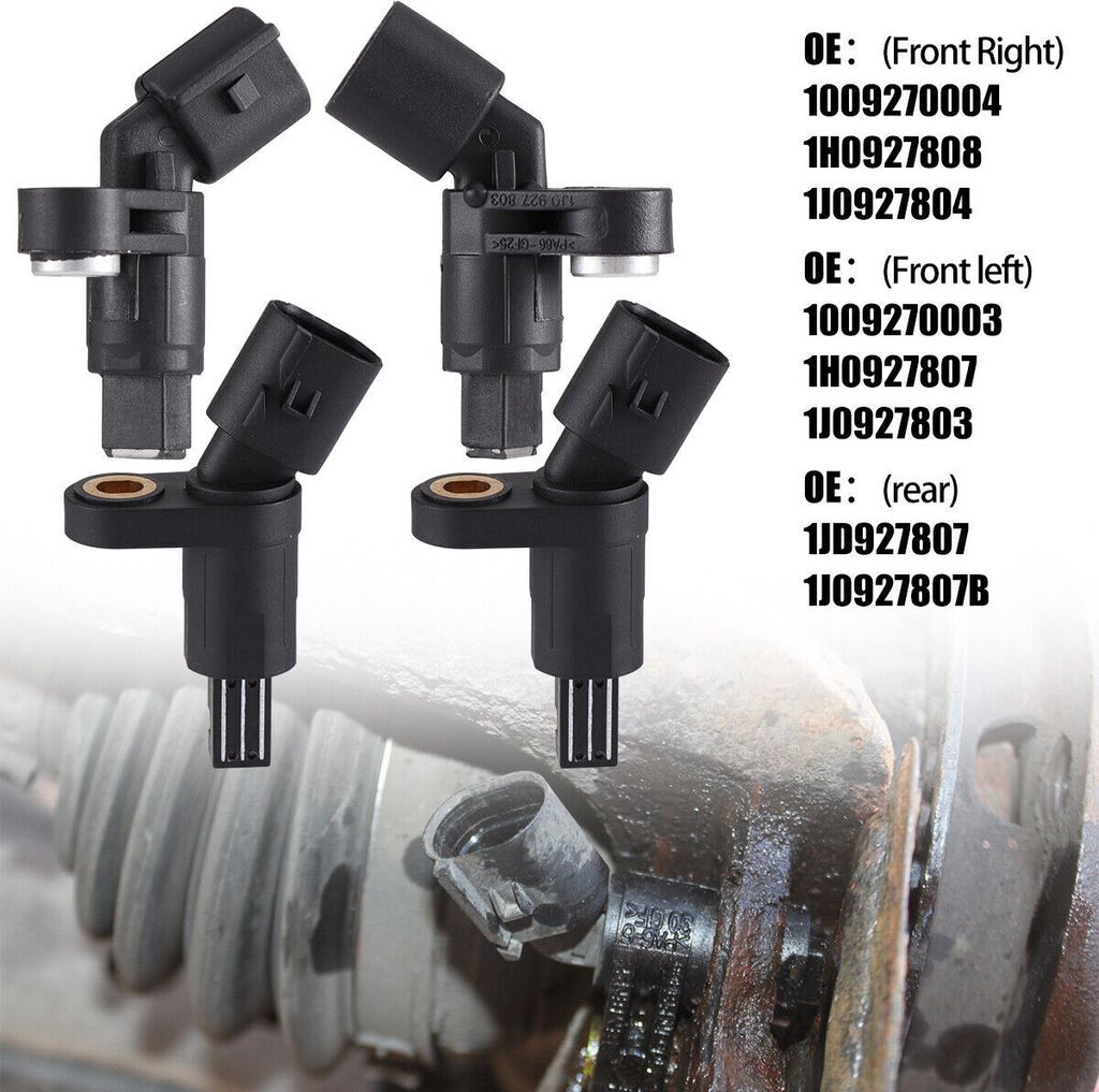 4X ABS Sensor Vorne Hinten Rechts Links Drehzahlsensor für Produktbild 